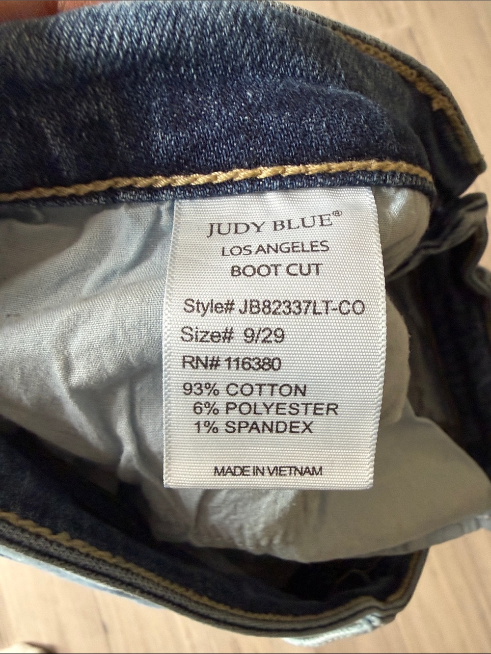 Judy Blue Light Wash Bootcut Jeans - Picture 10 of 10